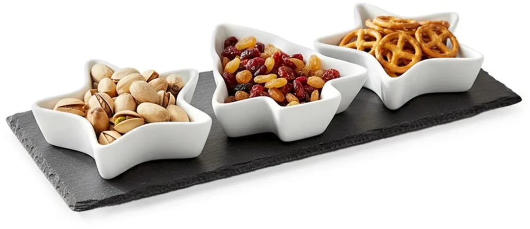 Excellent Houseware Snackkommen Porselein 4-delig - Dipschalen & Kleine Kommetjes - Veelkleurig