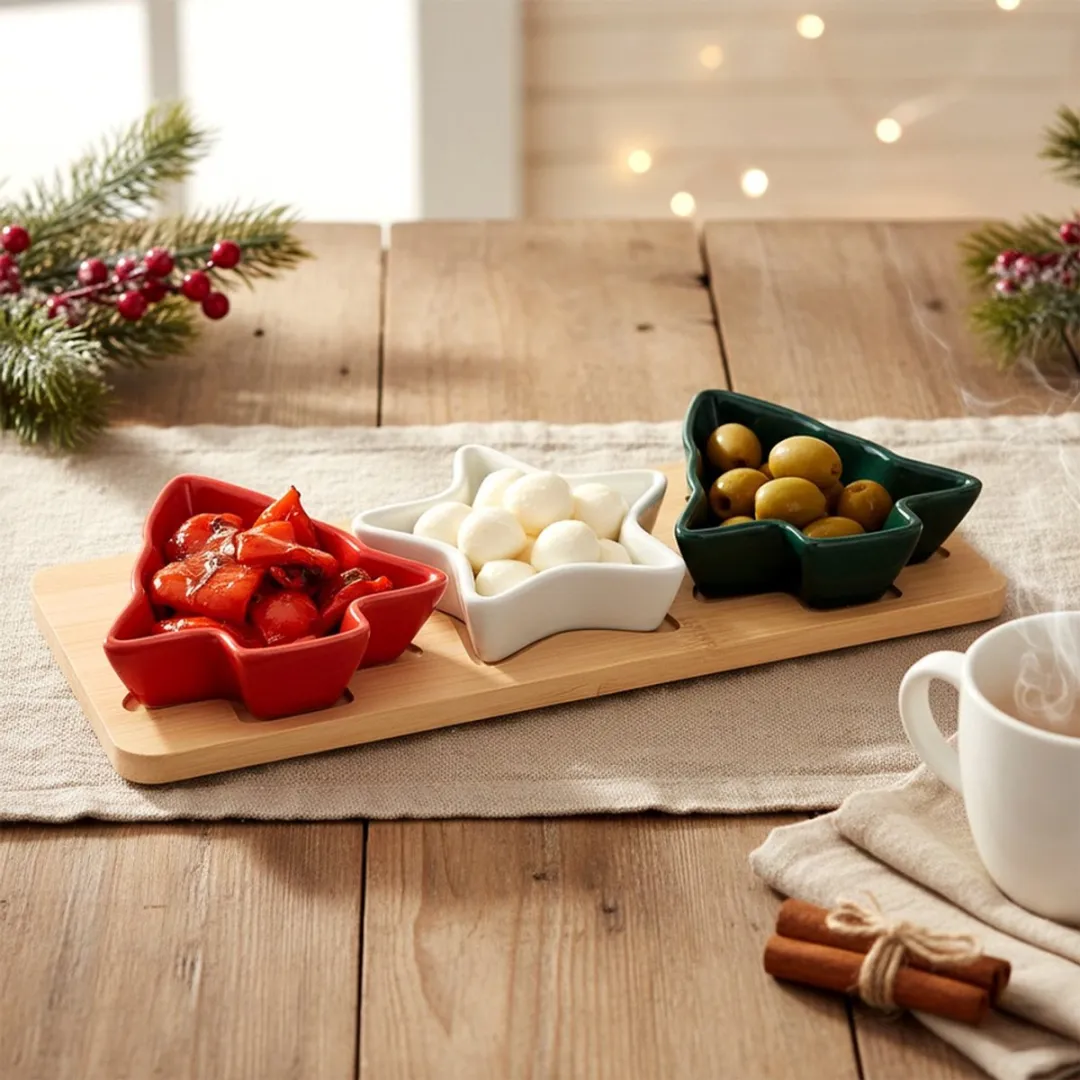 Excellent Houseware Snackkommen Porselein 4-delig - Dipschalen & Kleine Kommetjes - Veelkleurig - afbeelding 6 van 6