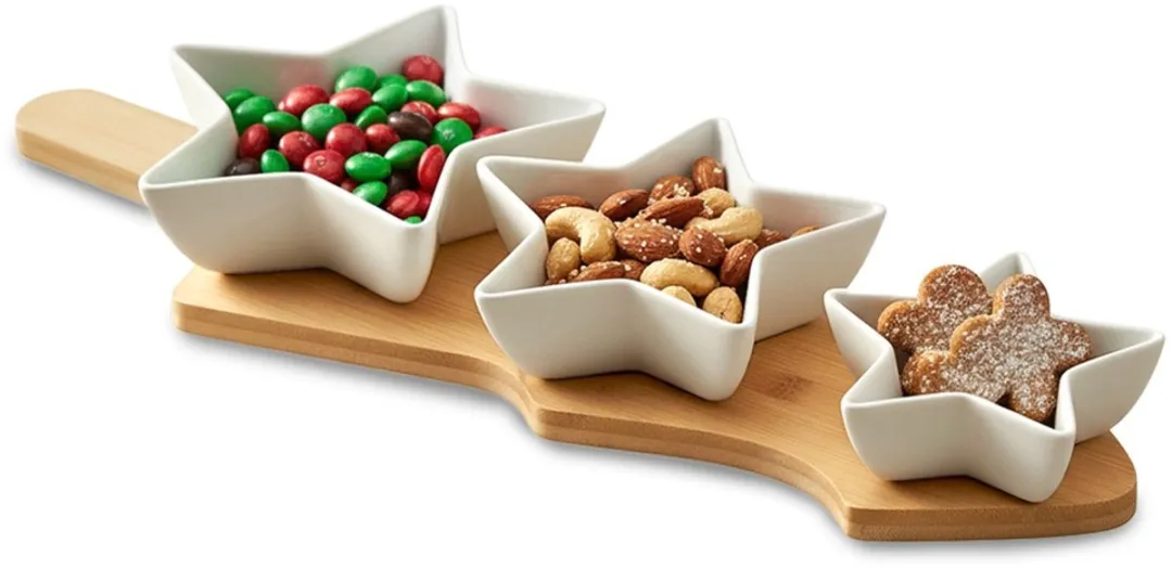 Excellent Houseware Snackkommen Porselein 4-delig - Dipschalen & Kleine Kommetjes - Veelkleurig