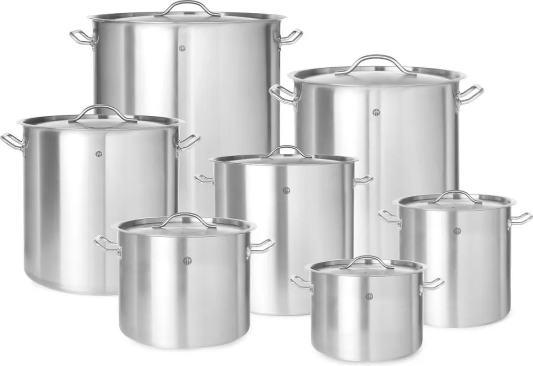 HENDI Grote Kookpan 50L - Inductiegeschikt Grijs