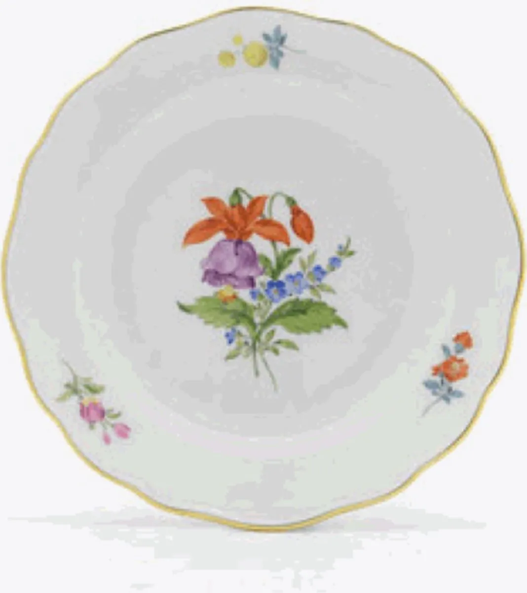 Voorgerecht- en dessertbord | Meissen | Twee Bloemenpatroon