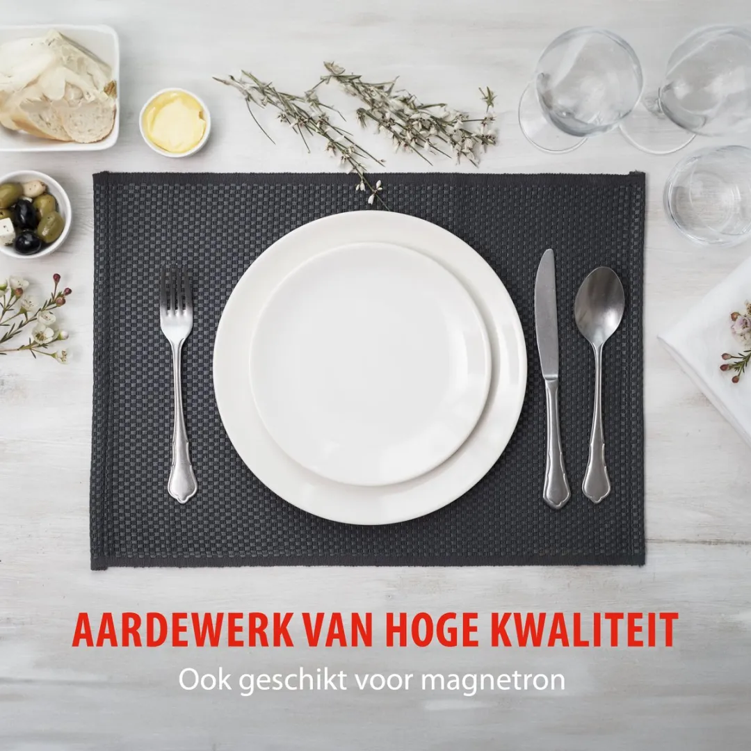 Alpina Serviesset 8 Persoons Aardewerk - 40-delig Wit - afbeelding 6 van 6