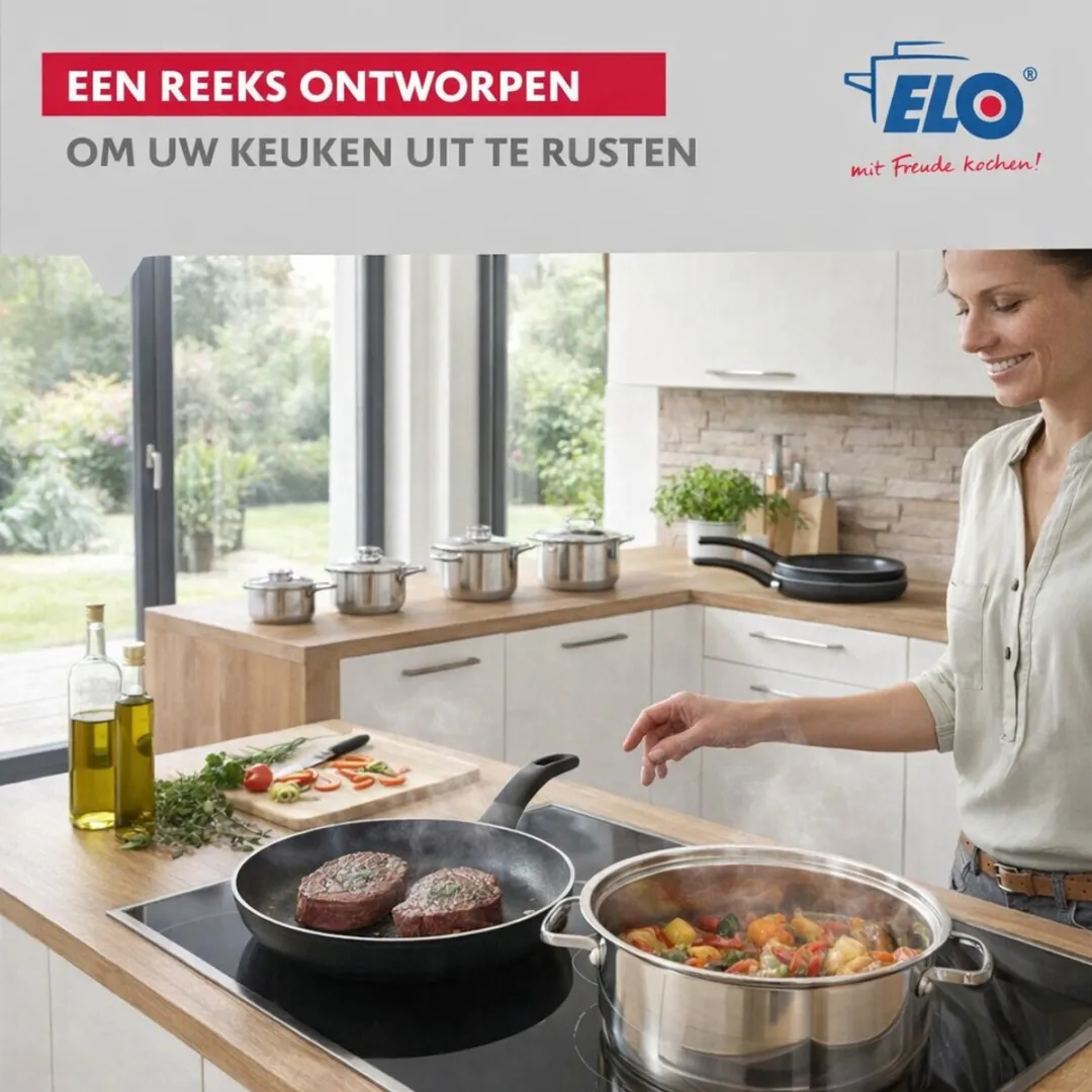 Fackelmann Elo 9741450 Keukenset 5-delig - Inductie - Zwart