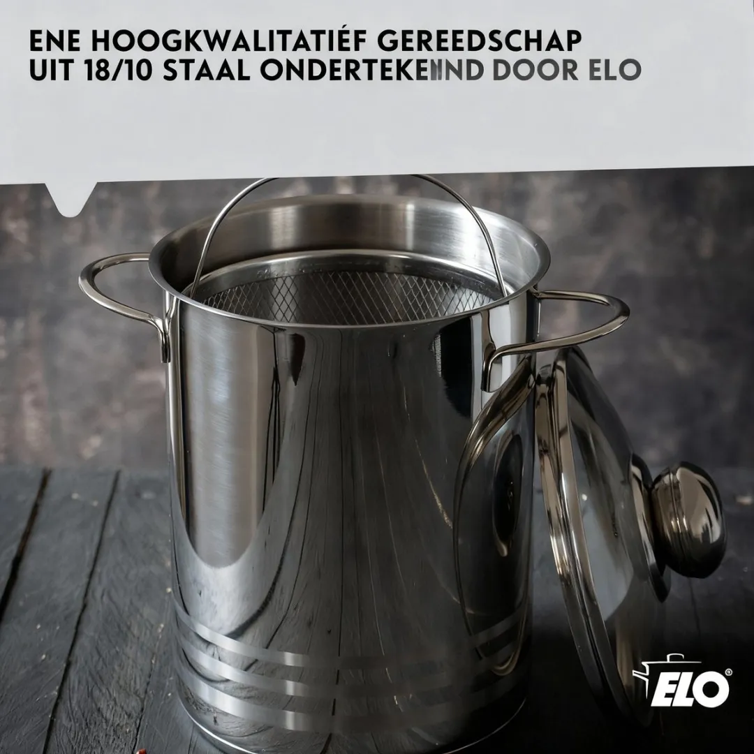Fackelmann Elo Aspergekoker 16cm - Roestvrij staal - Zilver