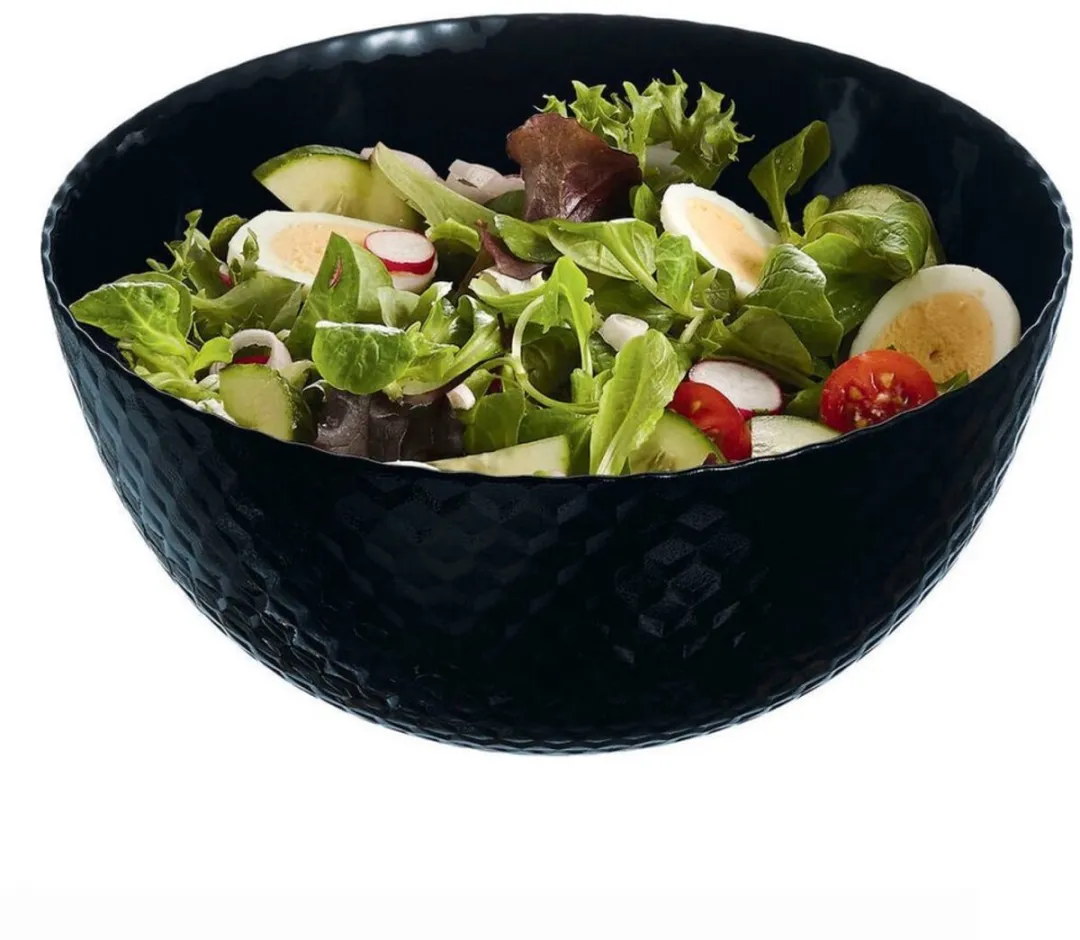 Saladekom Luminarc Pampille Zwart Glas (24 cm)