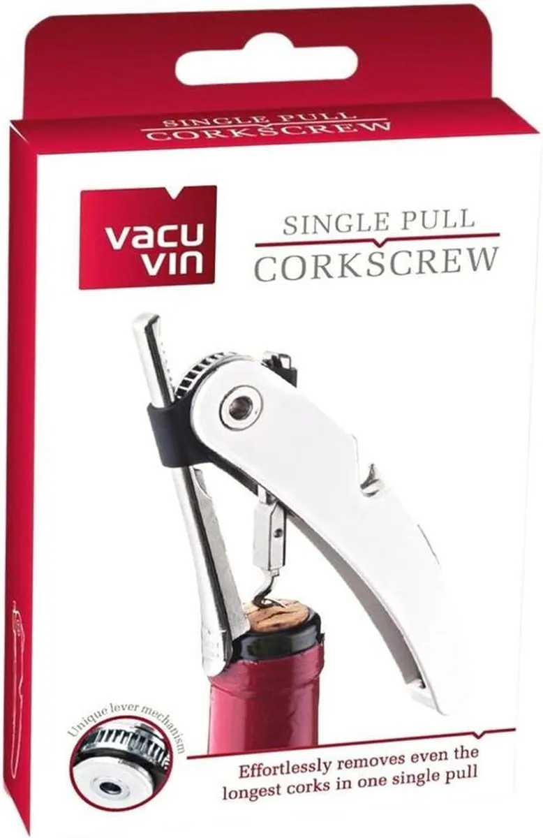 Vacu Vin Kurkentrekker | Single Pull | Wit