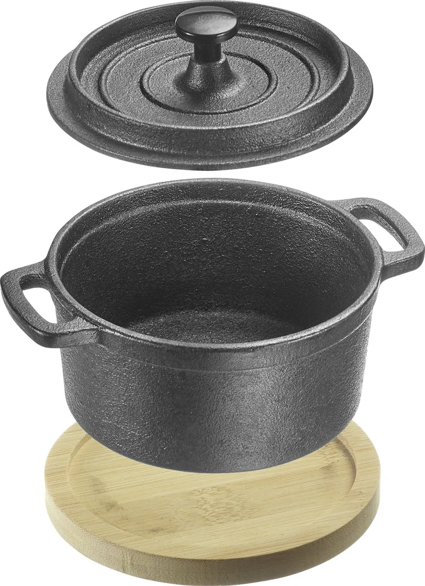 Westmark Tapas + Friends Gietijzeren Pan 250ml - 2 Stuks - Zwart