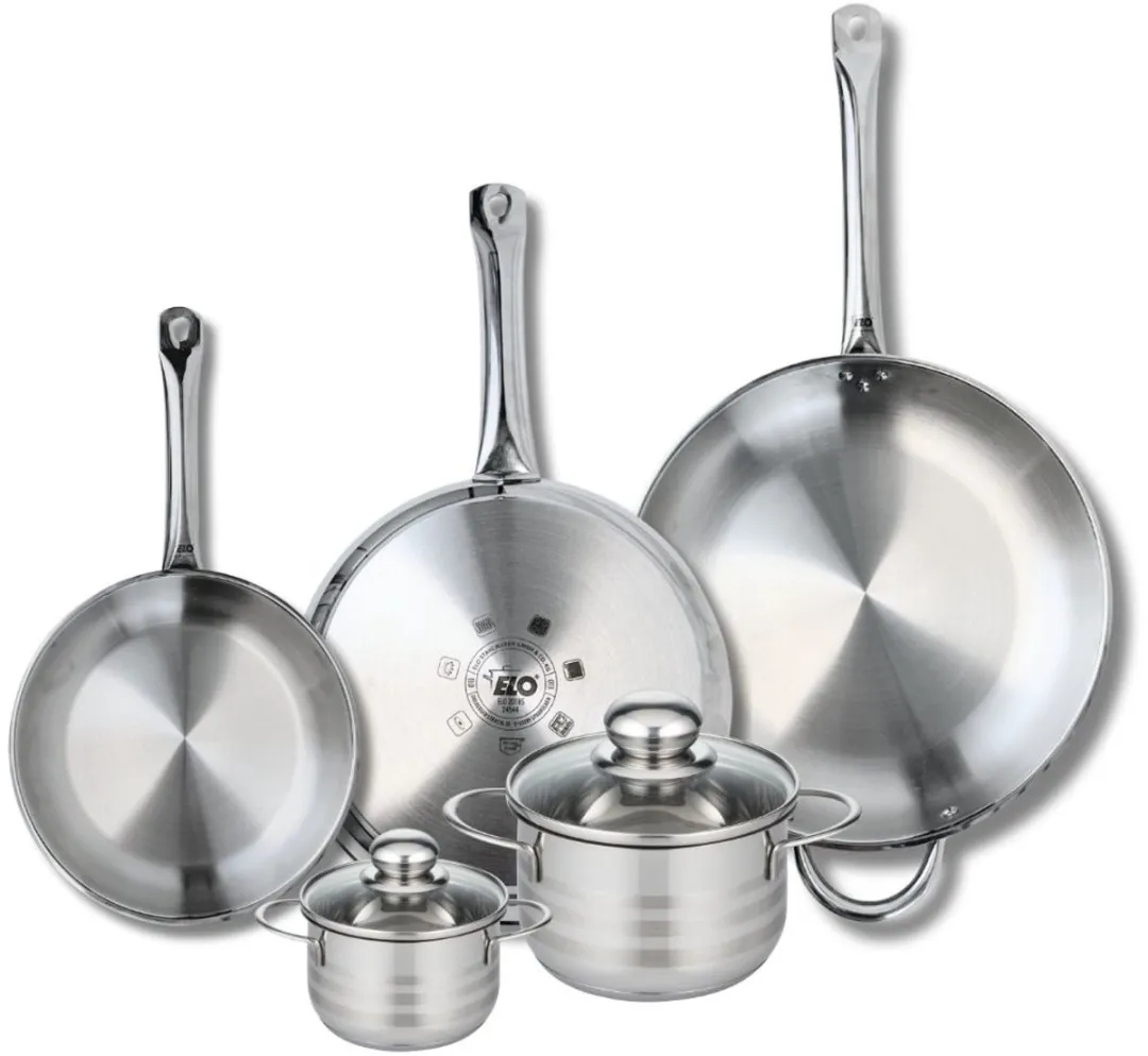 Fackelmann Elo Profi Brillant Keukengerei Set 5-delig - 3 Koekenpannen 24/28/32cm & 2 Steelpannen 16/24cm