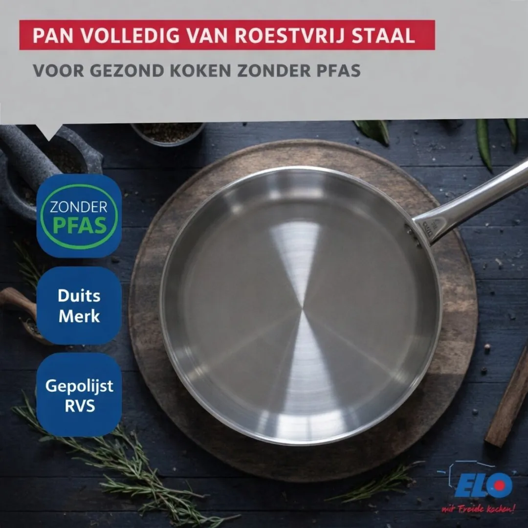 Fackelmann Elo Profi Brillant Keukengerei Set 5-delig - 3 Koekenpannen 24/28/32cm & 2 Steelpannen 16/24cm