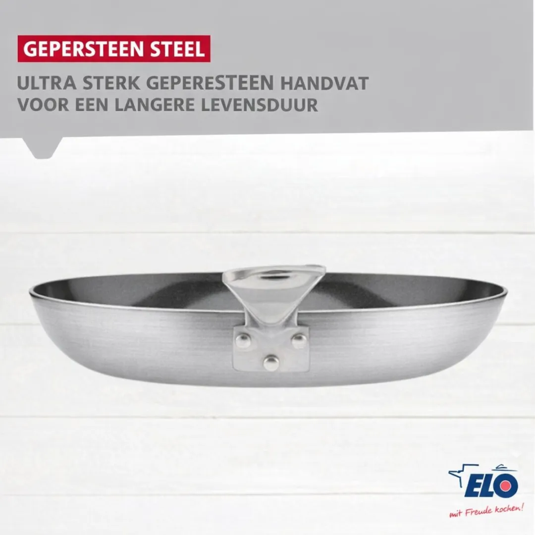 Fackelmann Elo 9803850 Set Aluminium Pannen - 2 Stuks - 24cm - Glas/Zwarte Deksel