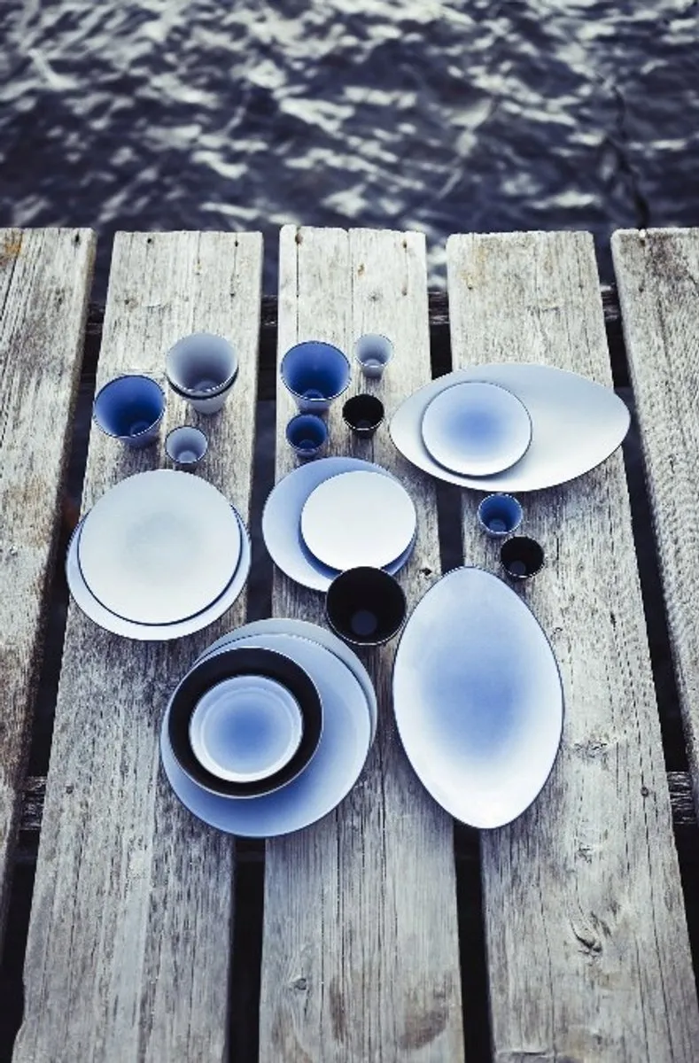 Revol Equinoxe Ovale Schaal 35x22,3 cm Grijs - Hoogwaardig Porselein