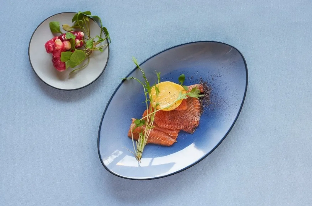 Revol Equinoxe Ovale Schaal 35x22,3 cm Grijs - Hoogwaardig Porselein