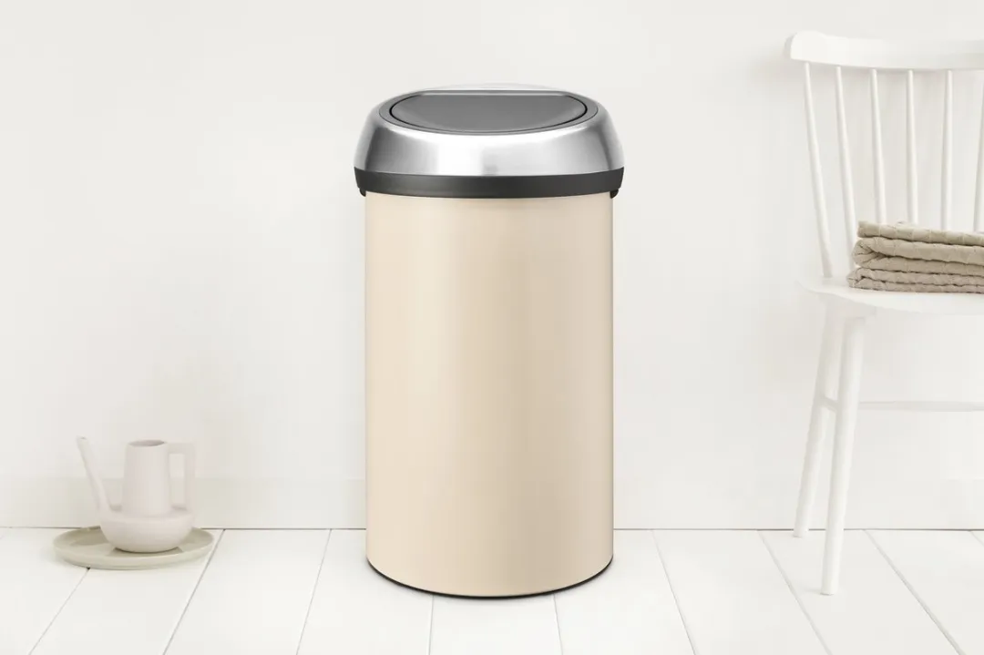 Brabantia Touch Bin Prullenbak 60L - Soft Beige/Matt Steel
