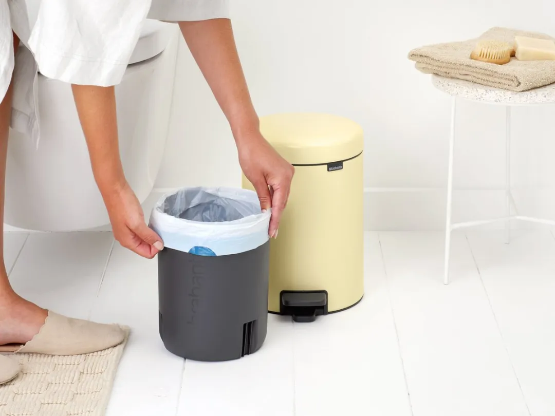 Brabantia NewIcon Prullenbak 5L - Mellow Yellow - afbeelding 4 van 6