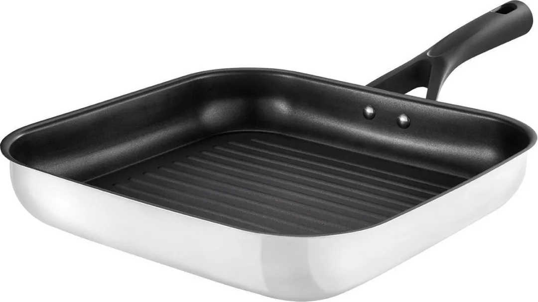 Pyrex - Expert Touch Grillpan 28 cm - RVS - Zilver