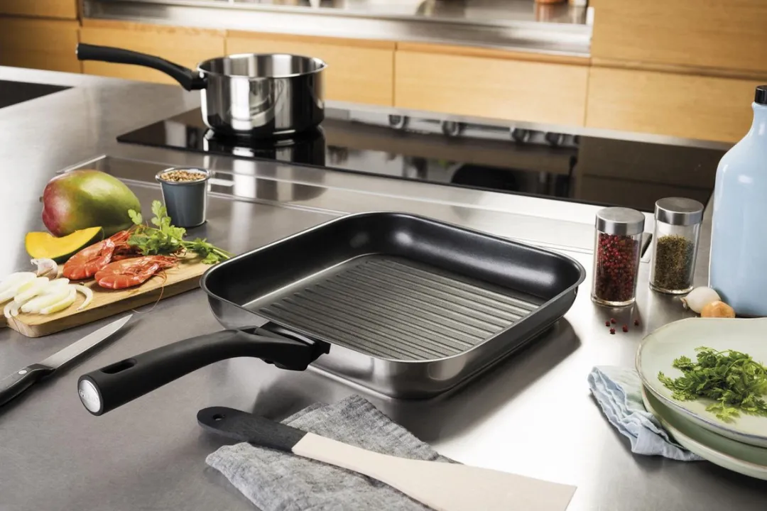 Pyrex - Expert Touch Grillpan 28 cm - RVS - Zilver