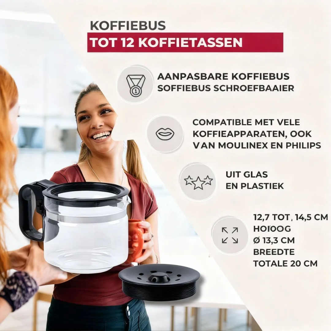 Fackelmann 20999 Aanpasbare Koffiekan 200ml - Transparant