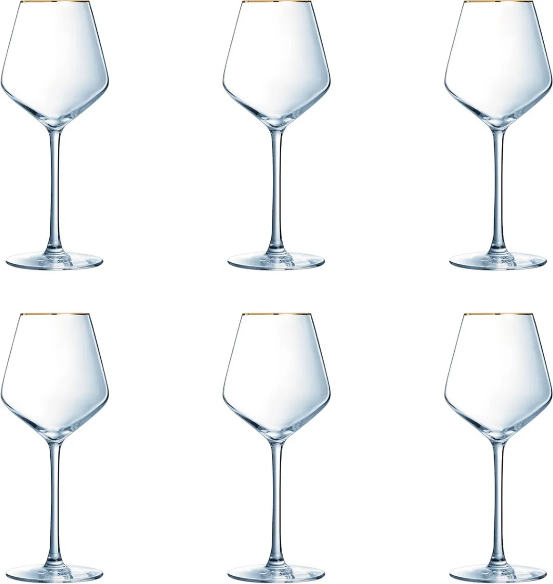 Luminarc Ultime Wijnglas Goudkleurig randje 38cl - Set van 4