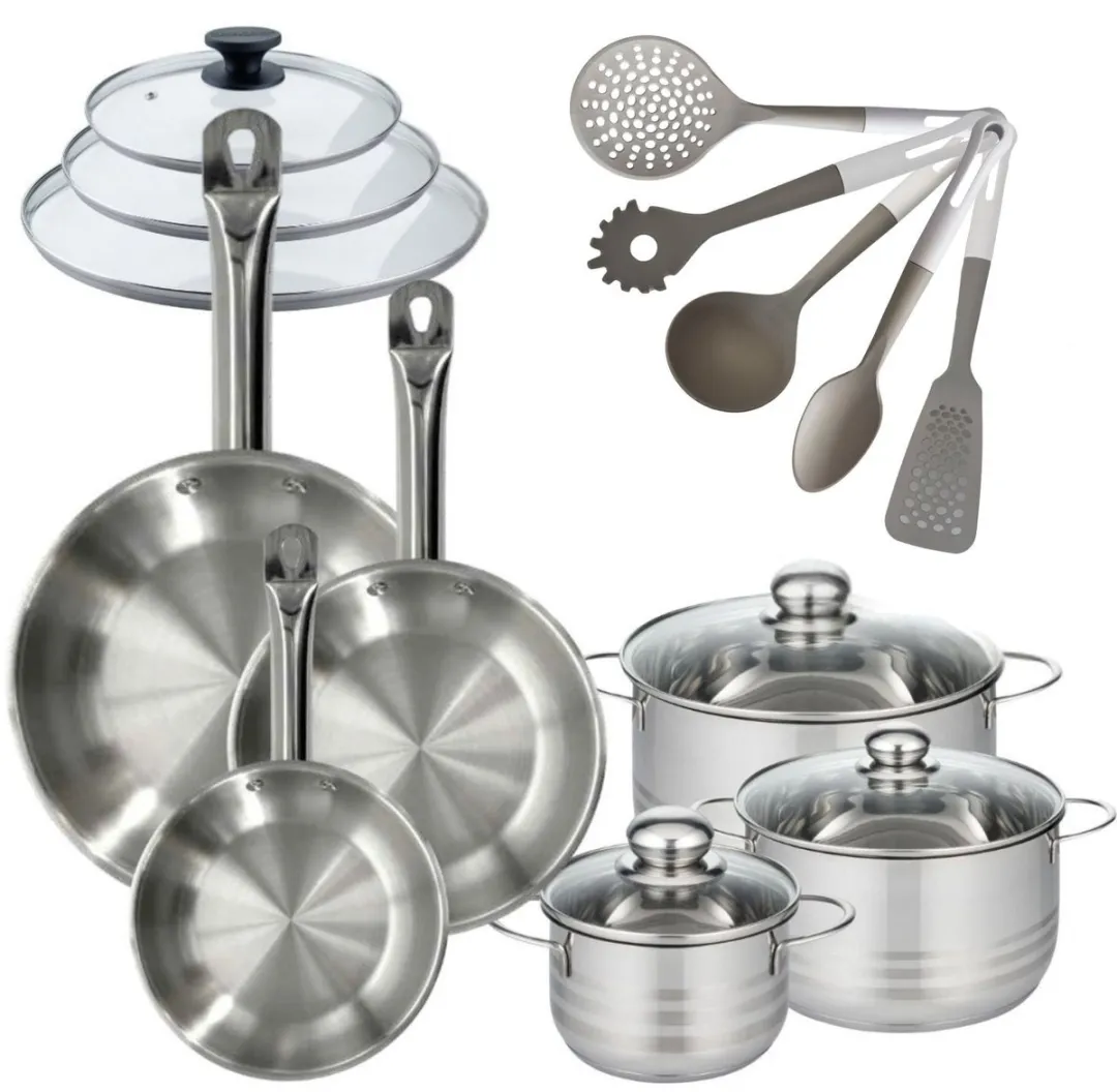 Fackelmann Eterna Set RVS Pannen & Kookpotten 20/24/28cm & 16/20/24cm
