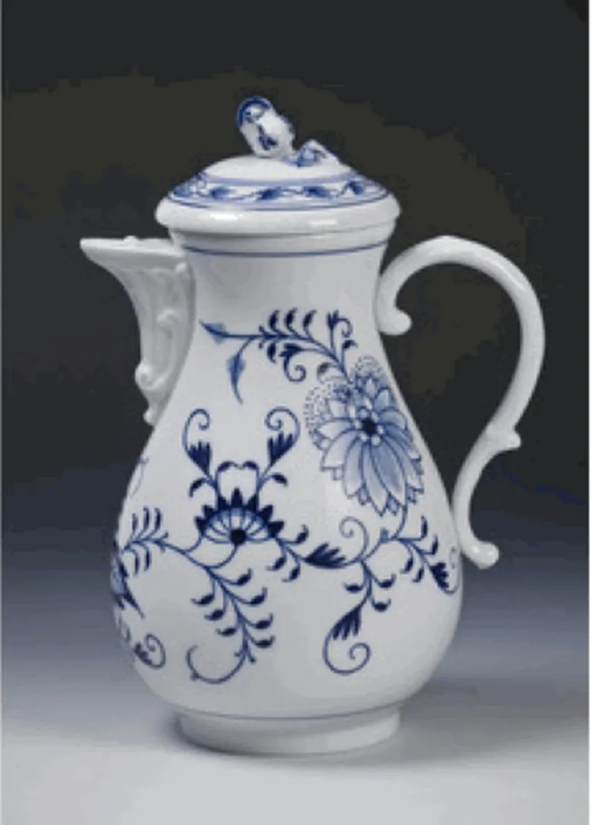 Meissen Koffiepot Blauwe Uien