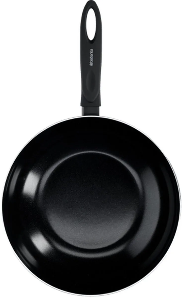 Brabantia Wokpan 28cm - Keramische antiaanbaklaag - Zwart