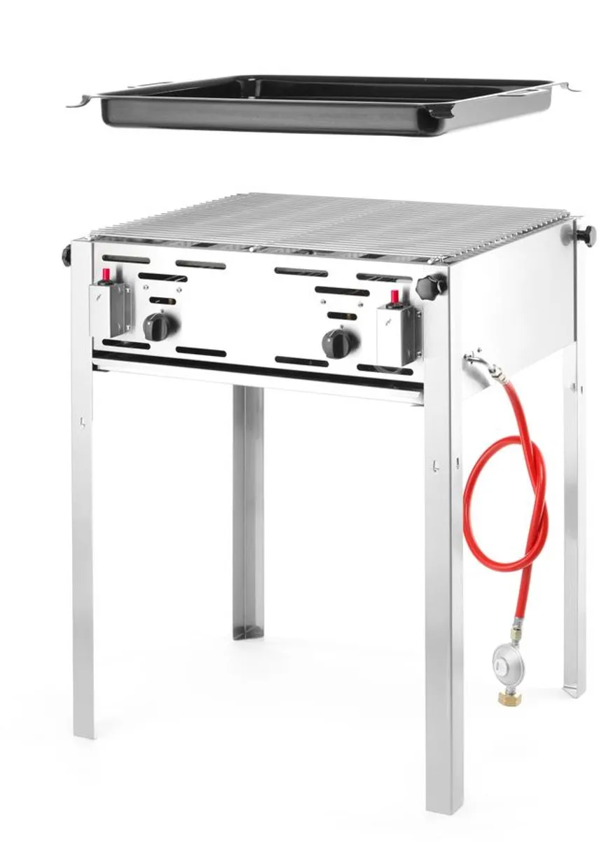 HENDI Grill-Master Maxi BBQ - 11,6kW - 2 Branders - RVS - afbeelding 6 van 6