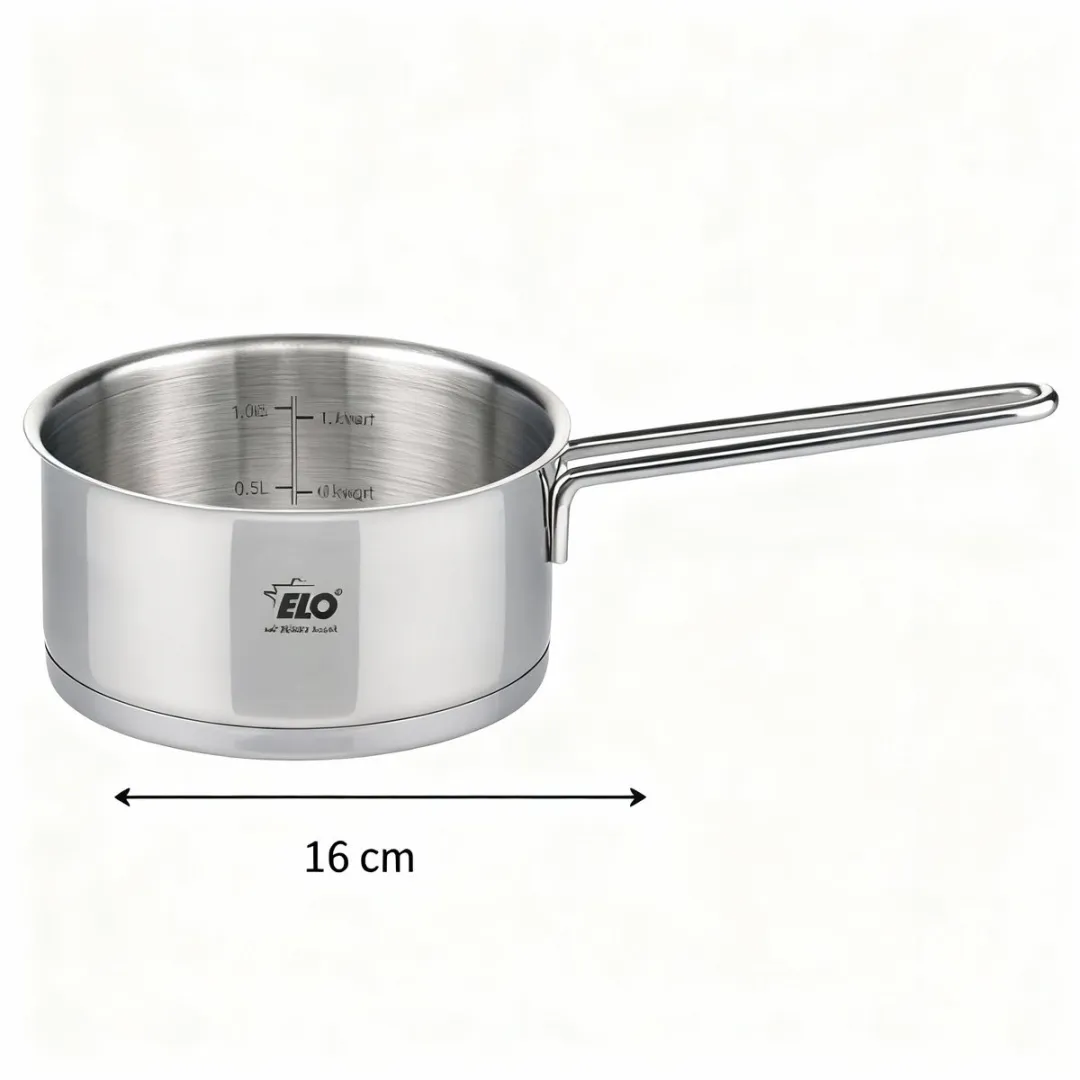 Fackelmann Elo Steelpan 16cm - 1,3L - RVS 18/10 - Inductie