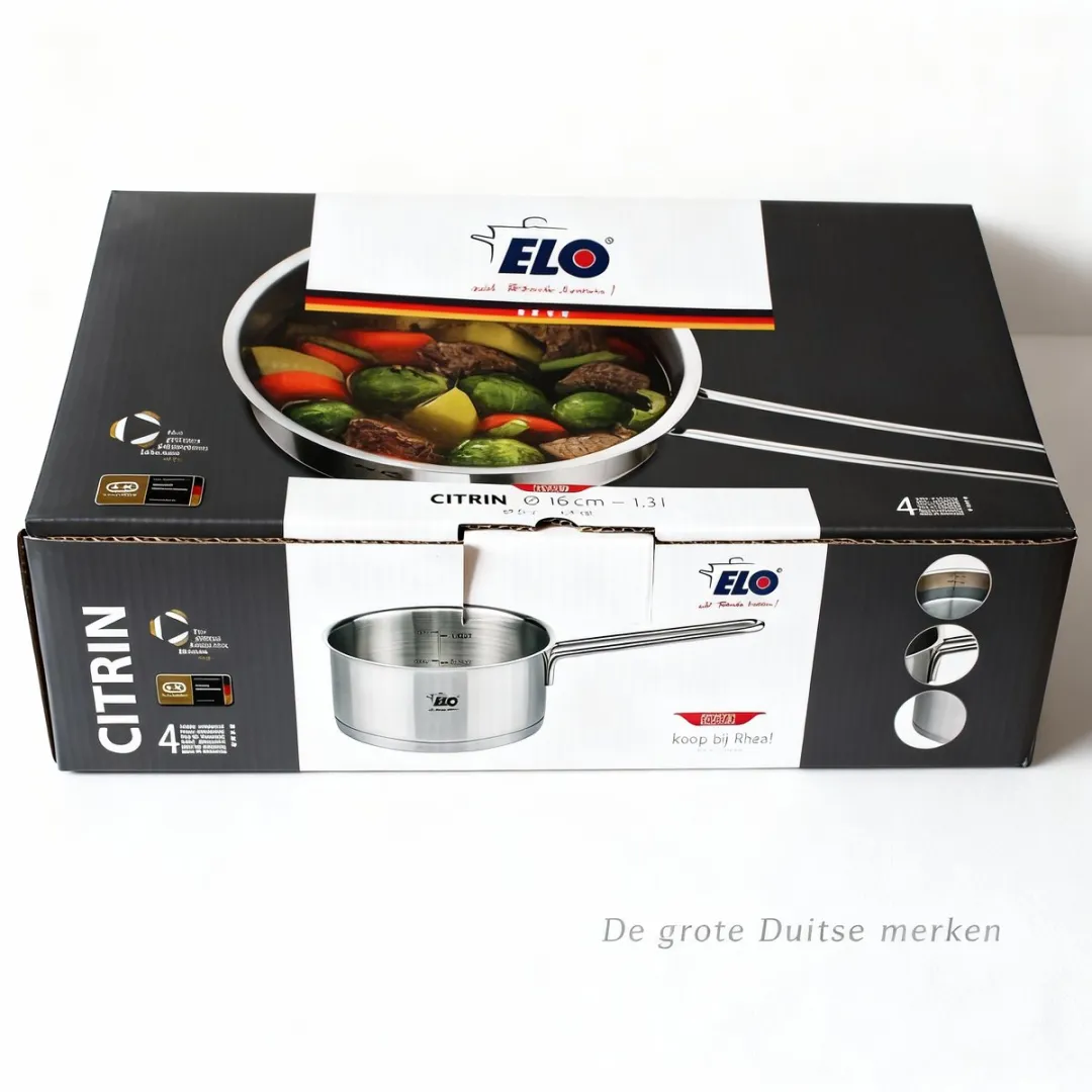 Fackelmann Elo Steelpan 16cm - 1,3L - RVS 18/10 - Inductie
