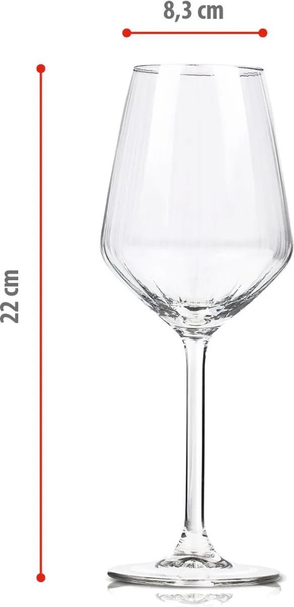 Alpina Wijnglazen Witte Wijn 38cl - 4 Stuks - Transparant