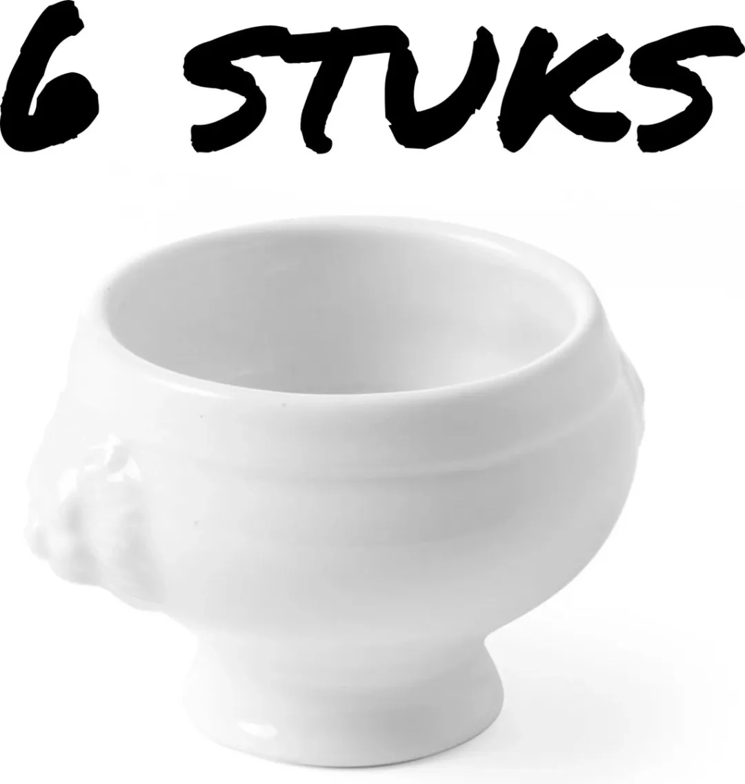 HENDI Tapasschaaltjes Porselein - 6 Stuks 0,05L
