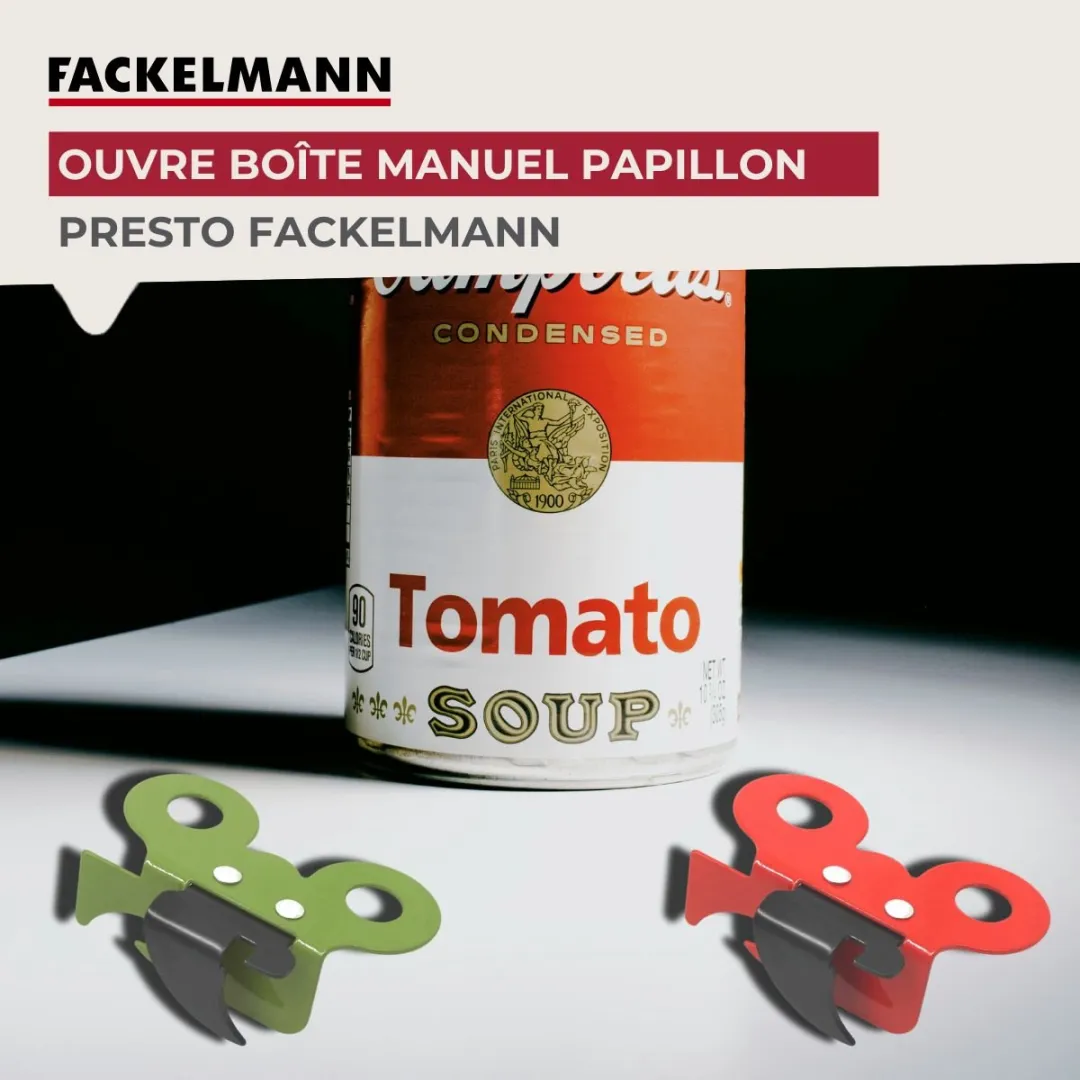 Fackelmann Presto Handmatige Blikopener 2-in-1 - Rood/Groen