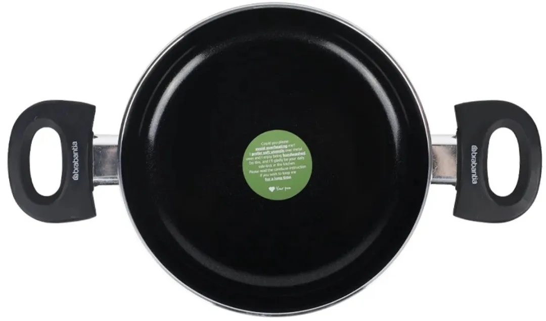 Brabantia Signal Kookpan 20cm - Keramische Antiaanbaklaag - Zwart