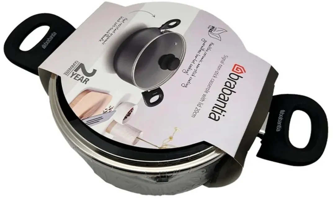 Brabantia Signal Kookpan 20cm - Keramische Antiaanbaklaag - Zwart