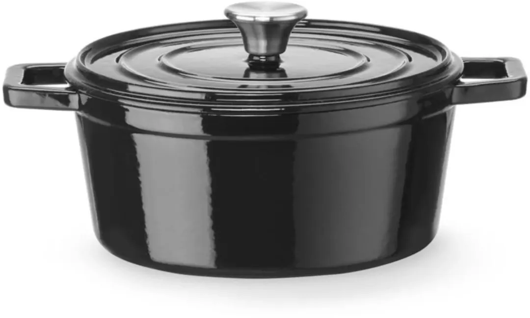 HENDI Gietijzeren Braadpan 3,7L - Zwart - 24cm