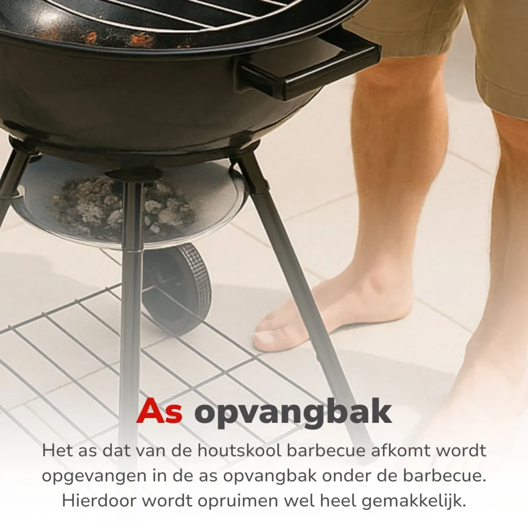 Alpina Houtskool BBQ Ø43cm - Zwart