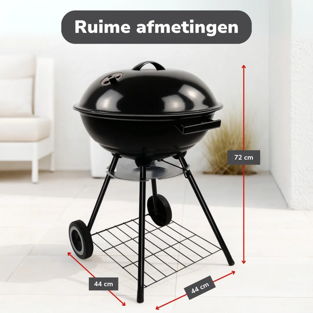 Alpina Houtskool BBQ Ø43cm - Zwart