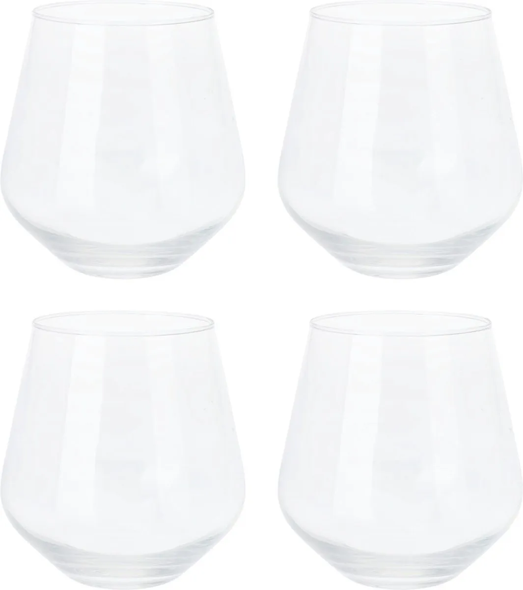 Excellent Houseware Whiskeyglazen 8x - 450ml - Transparant