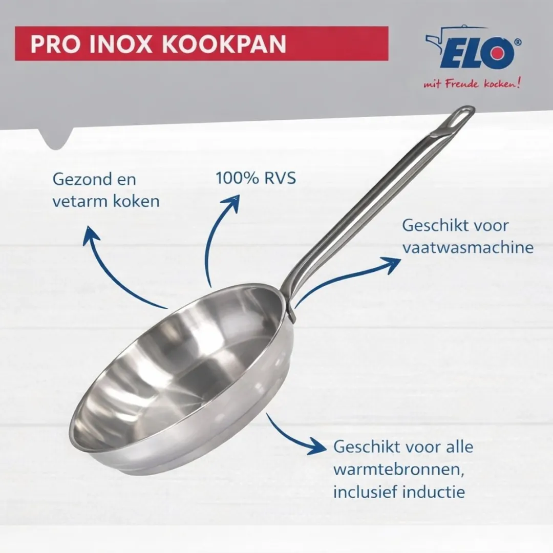 Fackelmann Elo Profi Keukengerei Set 4-delig - 32/26/20/16cm Roestvrij staal