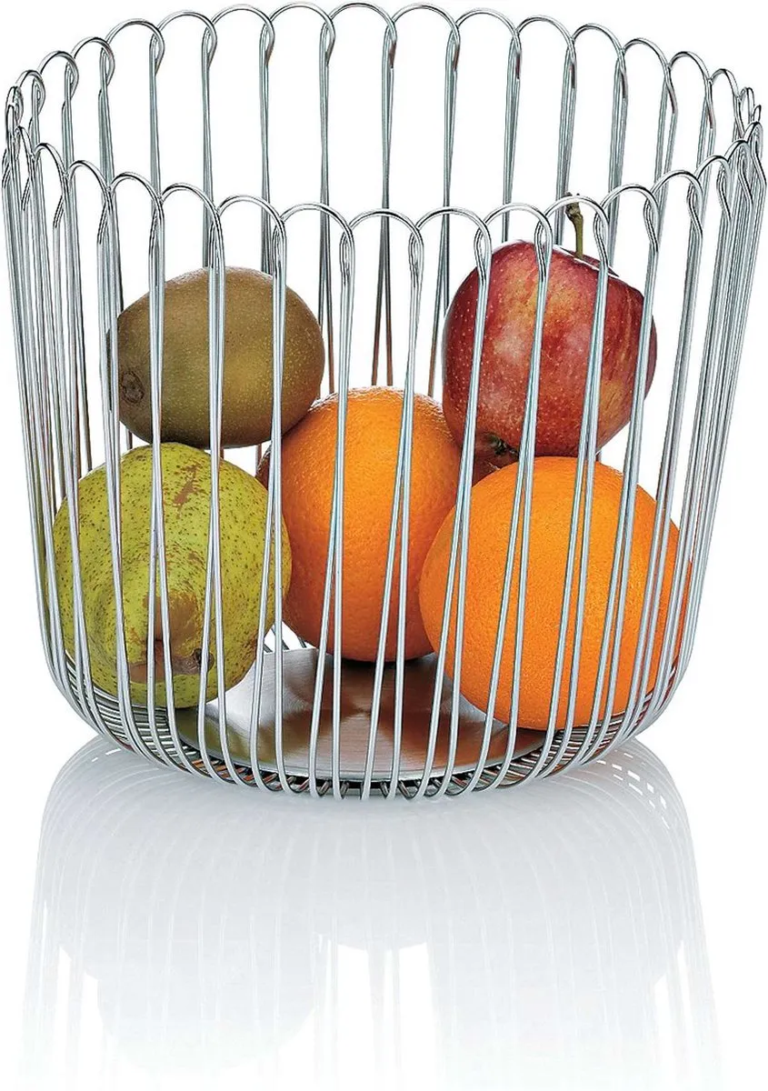 Kela Prato Fruitmand Hoog - 20cm - Zilver
