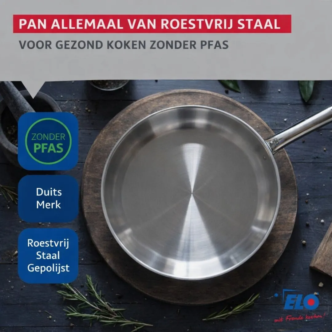 Fackelmann Elo Profi Brillant Keukengerei Set 2-delig - 28cm & 20cm - Roestvrij staal