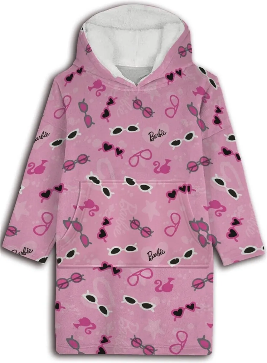 Barbie Hoodie Fleece Deken