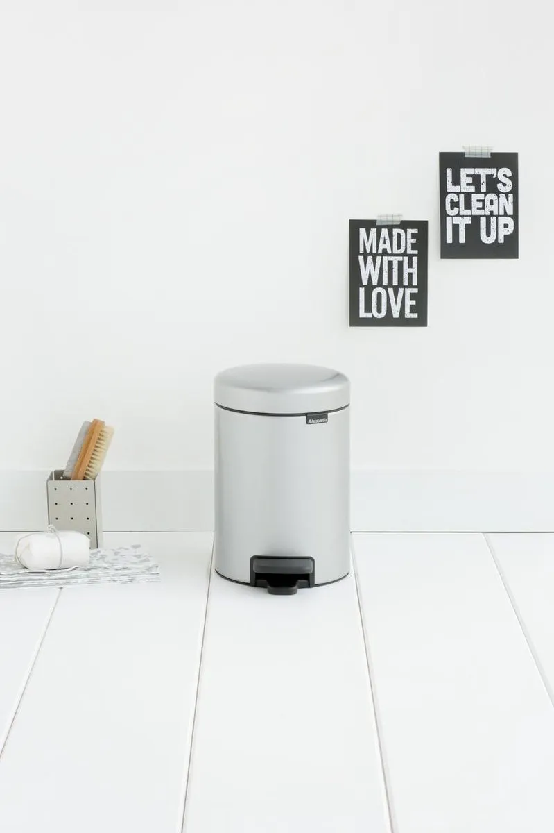 Brabantia NewIcon Prullenbak 3L - Metallic Grey