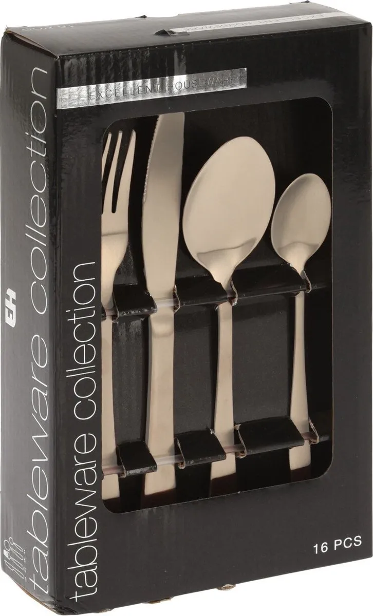 Excellent Houseware Bestekset 32-delig - 8 Personen - Goud