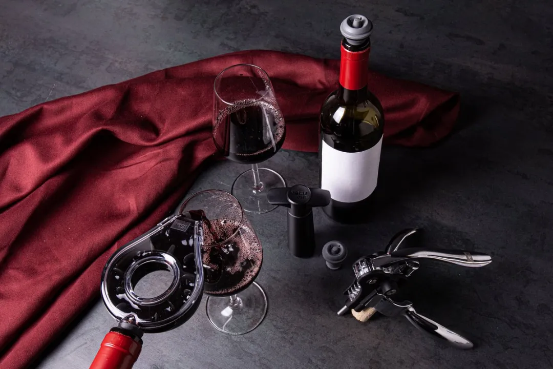VacuVin Wine Set Air Deluxe - 5-delig Zwart