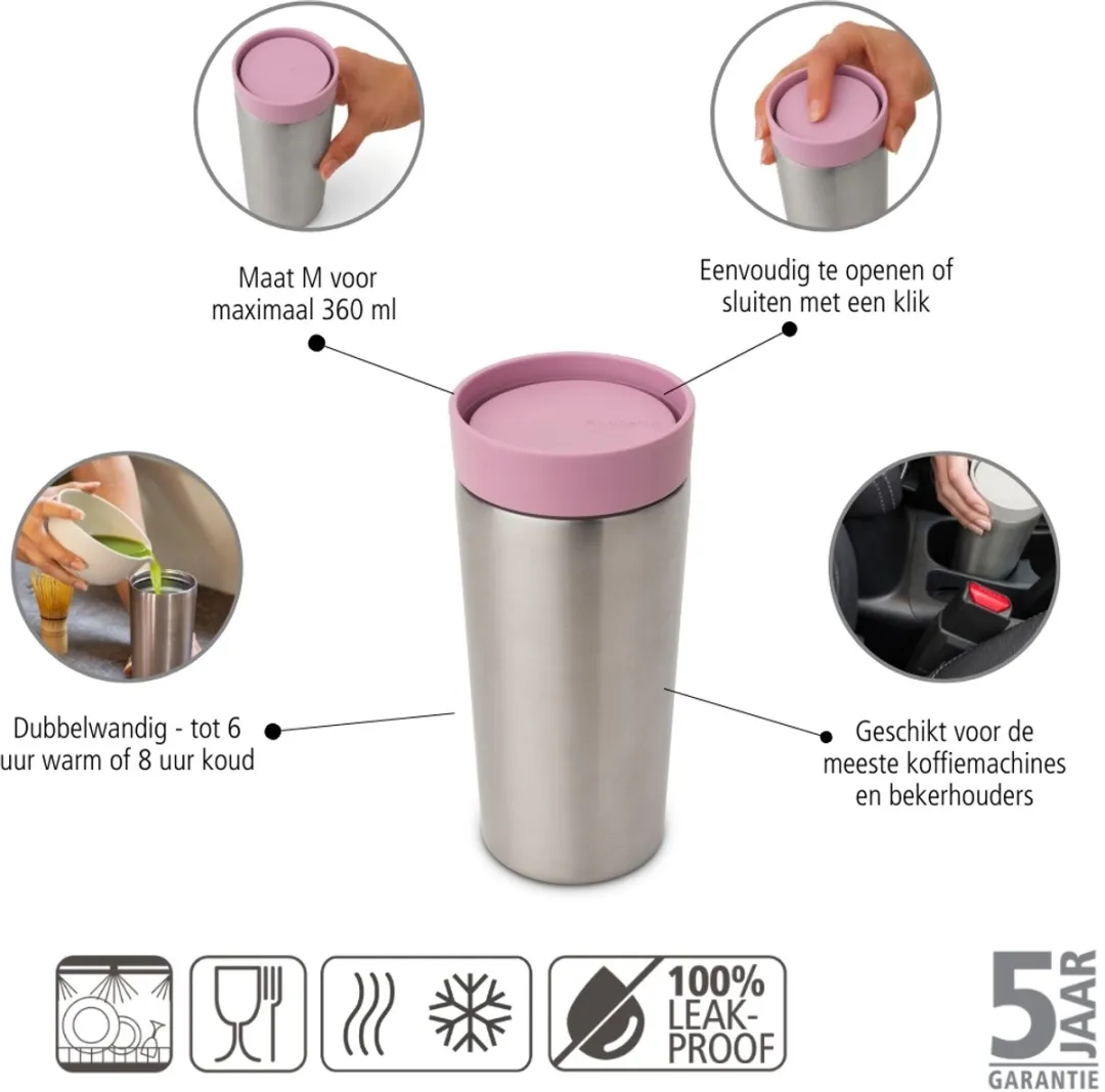 Brabantia Make & Take Thermosbeker 360ml - Lilac Pink