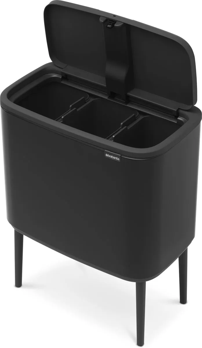 Brabantia Bo Touch Bin Prullenbak 316067 - 3x11L - Matt Black