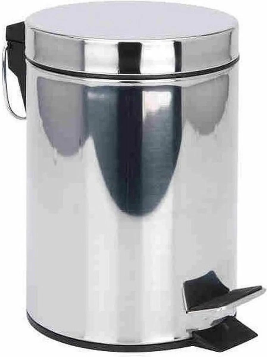 Excellent Houseware Pedaalemmer 3L - Zilver - 17x25cm - afbeelding 6 van 6