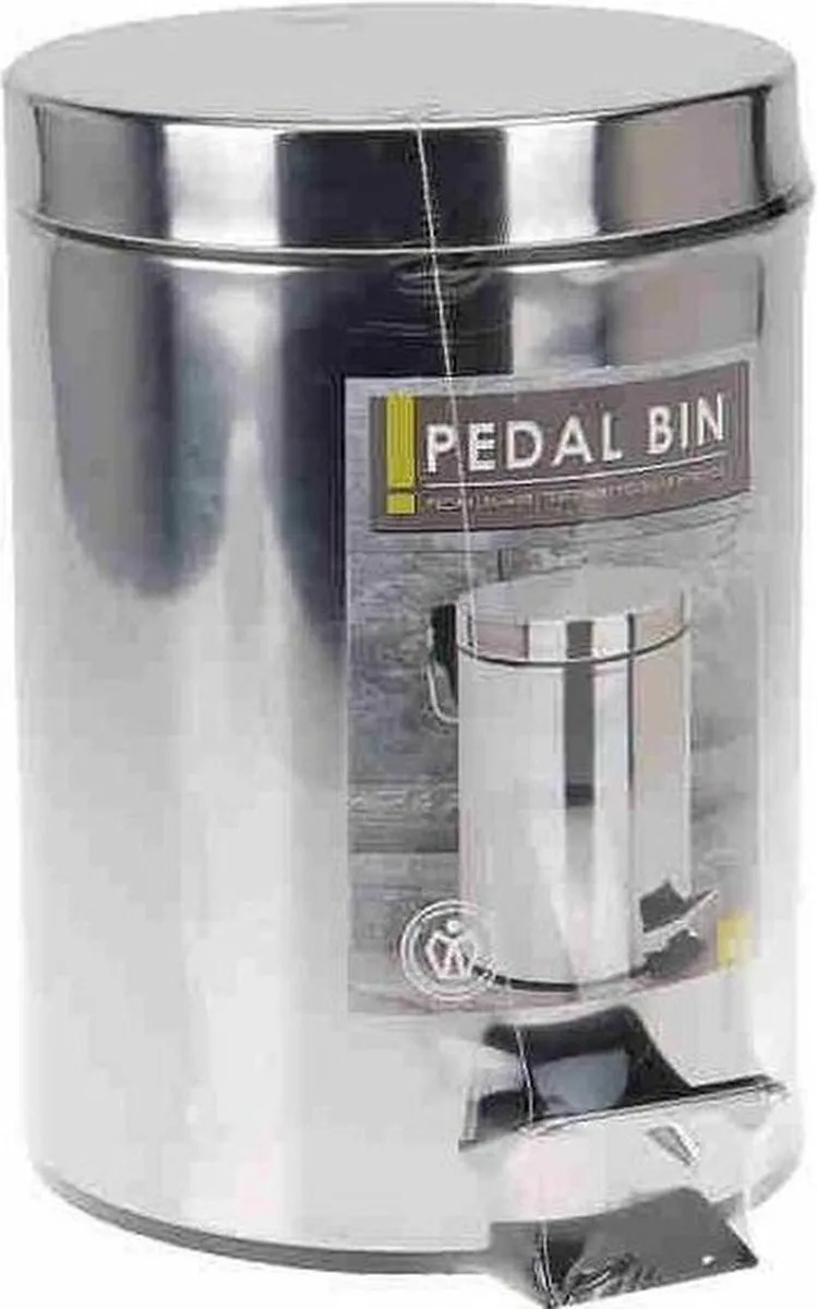 Excellent Houseware Pedaalemmer 3L - Zilver - 17x25cm