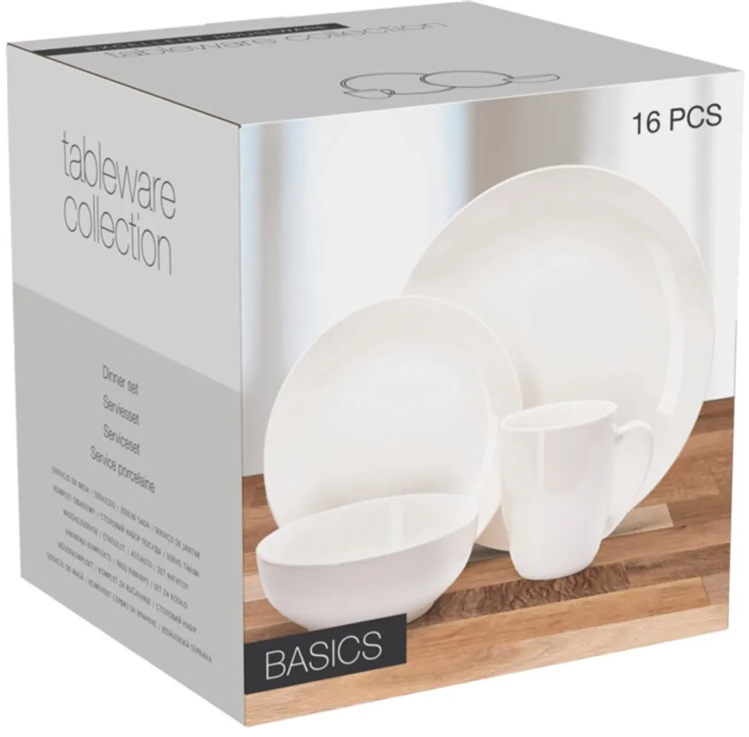 Excellent Houseware Servies 32-delig - Wit Porselein