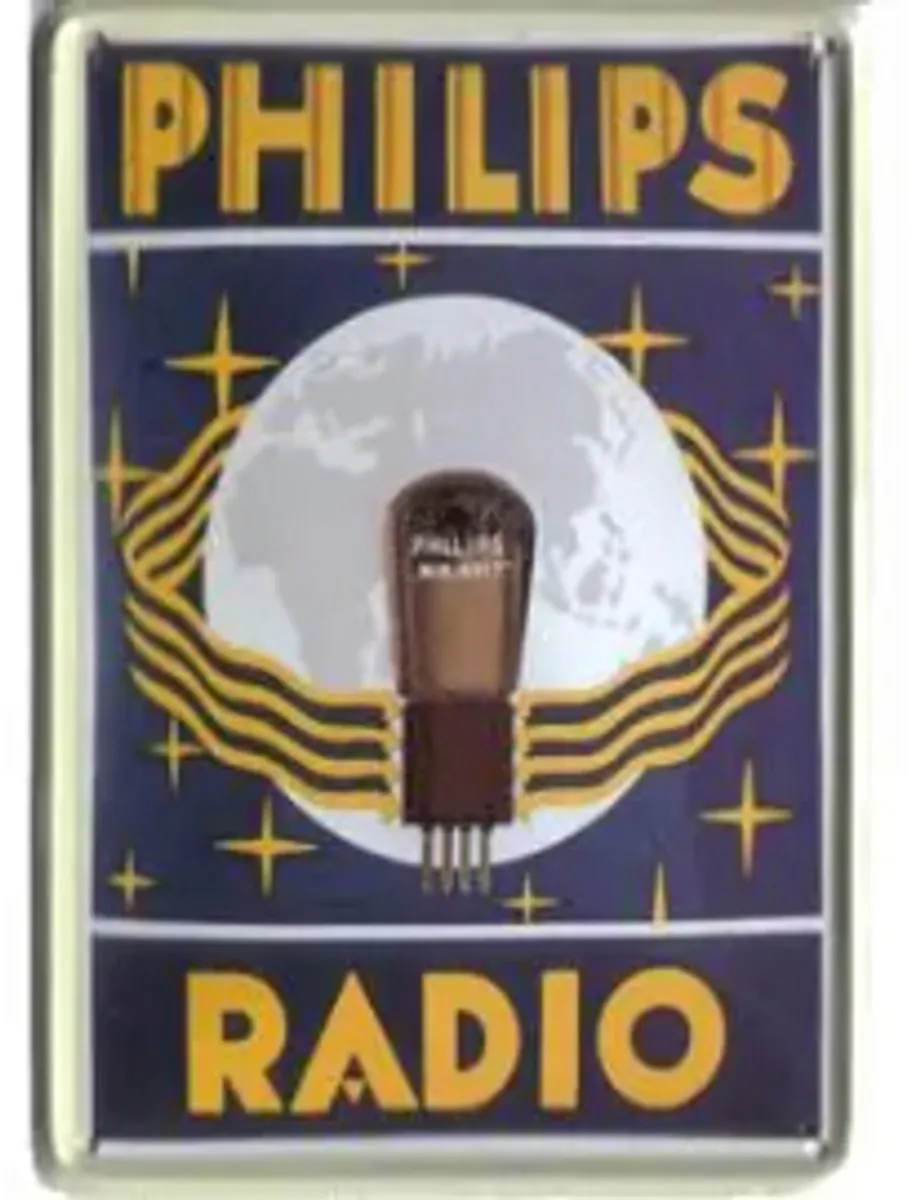 Philips Radio Blikken Reclamebord 20x30cm
